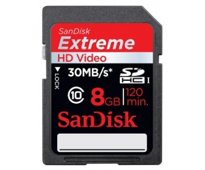 SanDisk SDHC 8GB Extreme Video HD (30 MB/s) 