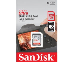 KARTA SANDISK 128 GB SDHC/10 80MB/S