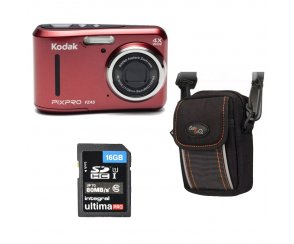 Zestaw KODAK Friendly Zoom FZ43 czerwony + SKY 202 + Integral 16GB